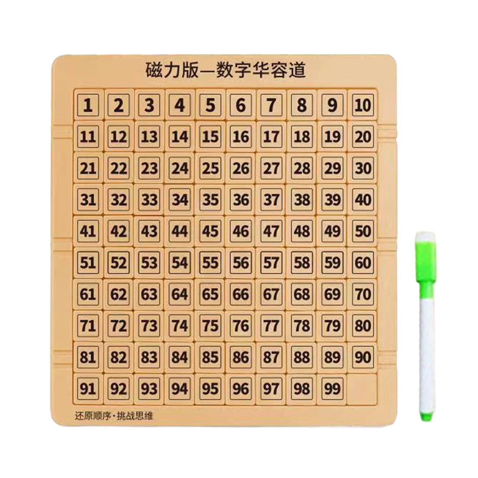 Şlide Puzzles For Kids - 10 Inch PP Magnetic Number Math Toy | 1-99 Writing Board With Pen, Educational Brain Teaser, For Easter Travel Christmas Learning Holiday Boys Girls Teens