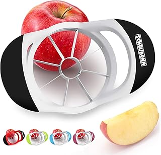 3.5 Inch Apple Slicer - Professional Stainless Steel Apple Corer/Cutter - Super Sharp - Apple Corer Tool with 8 Sharp Blades(Black)