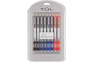 Tul Red Retractable Gel Pens, 0.7 mm