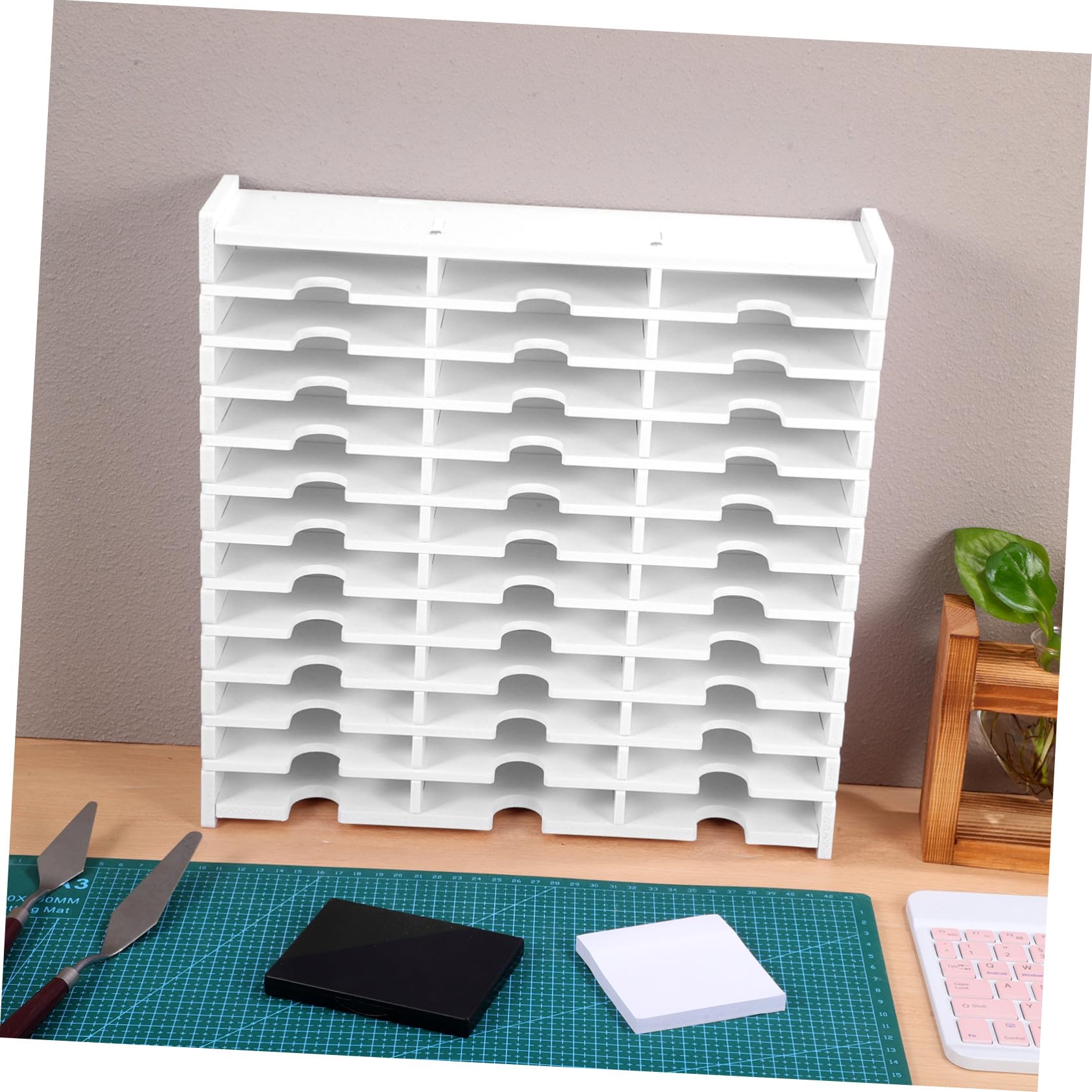 Scatola Porta CD da Tavolo in Pvc Bianco Protezione per Dischi e Resistenza All'usura, Custodia Portatile per Regali e Organizzazione Pratica