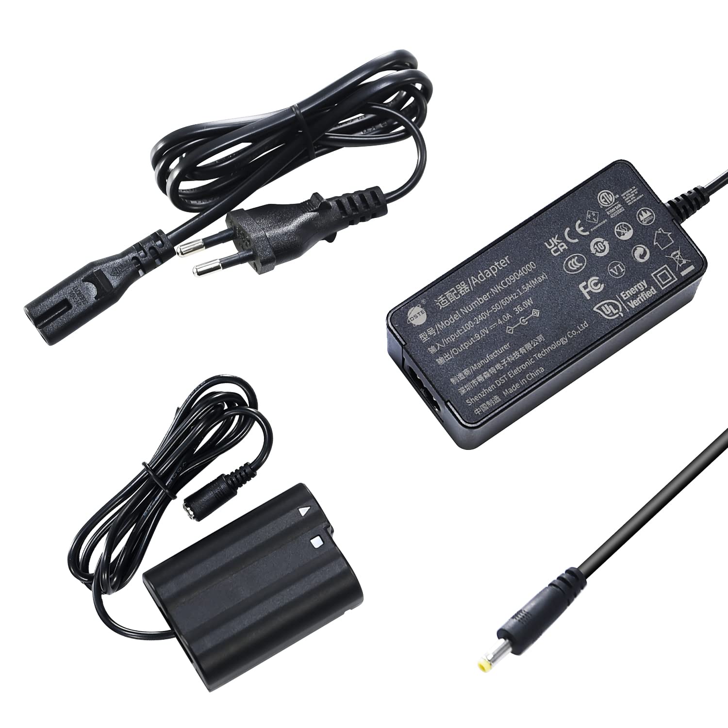 DSTE EH-5 AC - Alimentatore di rete EP-5B, compatibile con Nikon EN-EL15,1 V1, D7200, D7100, D750, D600, D7000, D800E, D810A, fotocamera digitale SLR, Battery Grip MB-D11, MB-D12, MB-D15, MB-D17