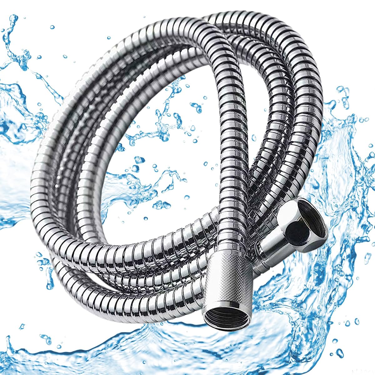 VITIONShower Hose, Flexible Stainless Steel Handheld Shower Hose, Replacement Hose for Handheld Shower Extra Long, Chrome (3 meter)