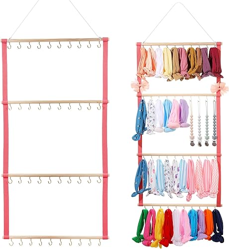 Miniatura 17 de YOcity Soporte Organizador de Diademas para Niñas Bebés Diademas Accesorios para el Cabello Organizador de Lazos para el Cabello Almacenamiento