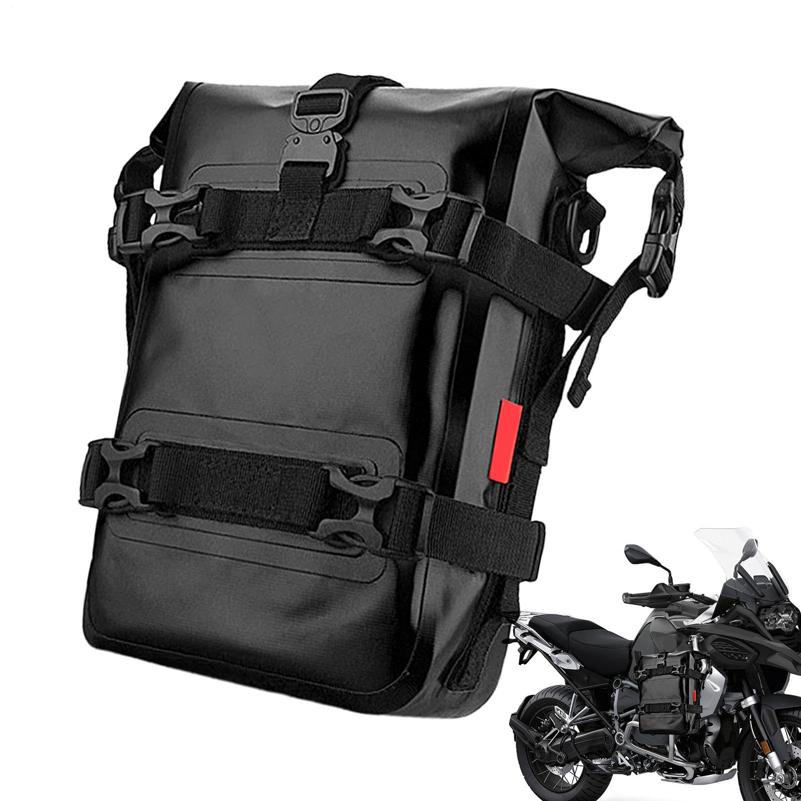 Borse per barra anti-caduta, borse laterali impermeabili per telaio di moto, bauletto laterale di grande capacità per viaggi, guida all'aperto, attrezzatura per moto