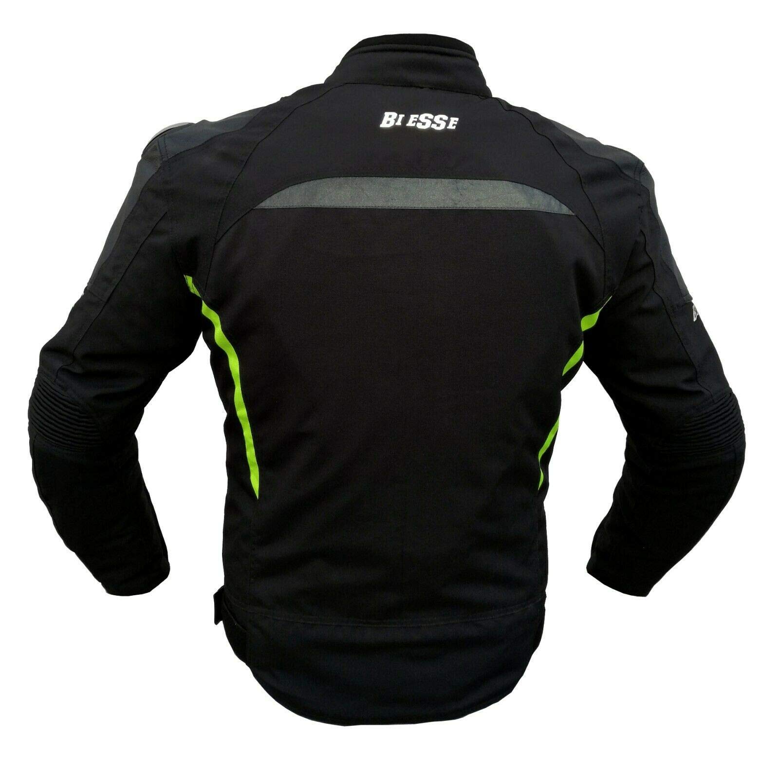 BI ESSE BS MOTO - Giacca da MOTO in tessuto e pelle impermeabile, Racing e sport, completo di protezioni