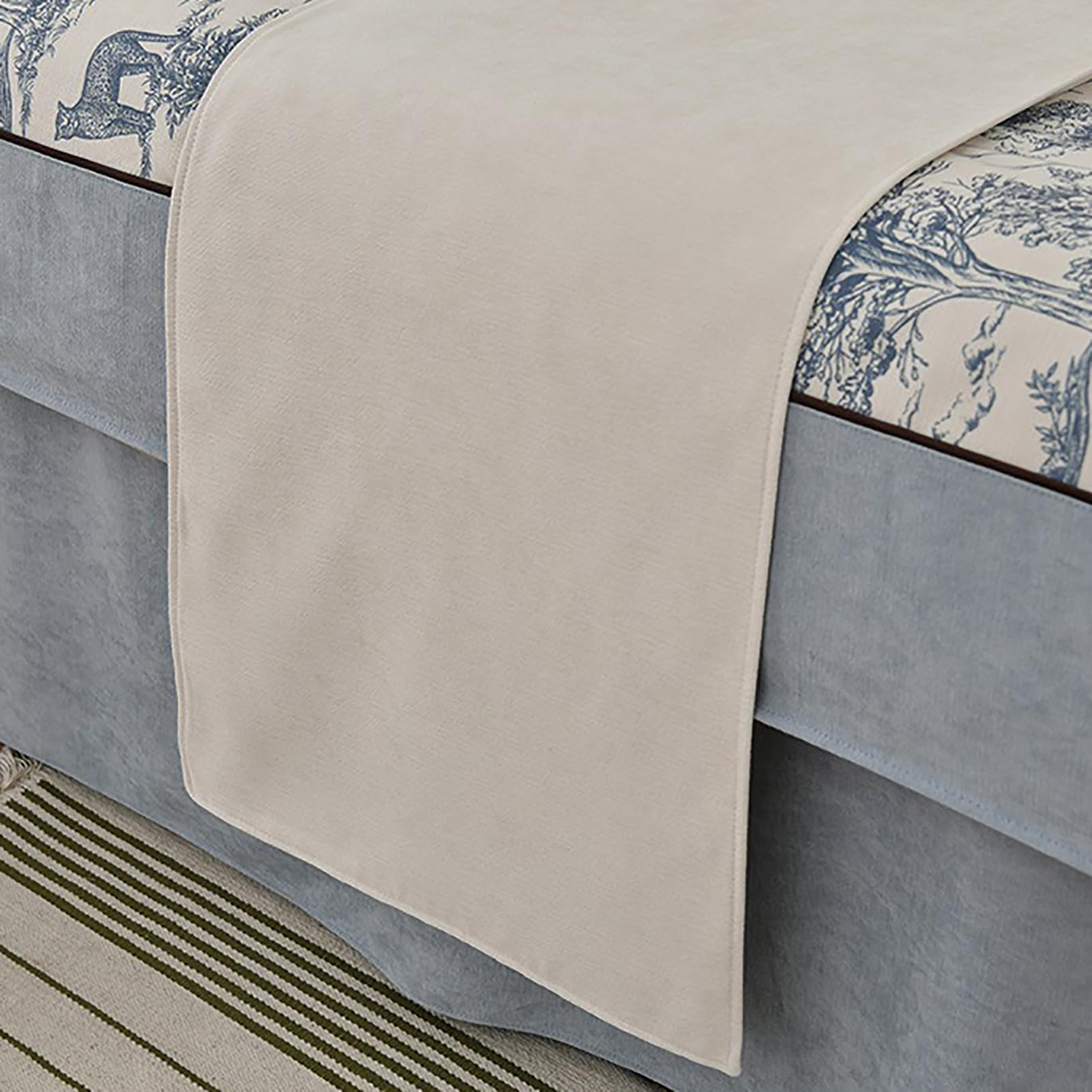 4-częściowy zestaw pościeli do stołu do masażu spa, kompletna narzuta na łóżko z poszewką na poduszkę i pokrowcem na stołek,Grey,70x190cm(28x75inch)