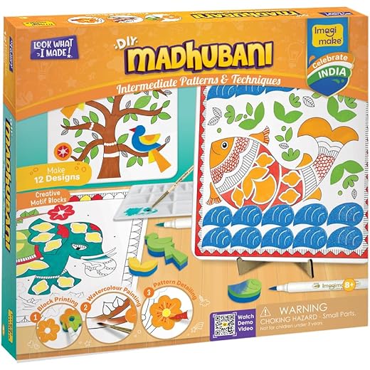 Imagimake Madhubani Art Kit - 12 Paintings