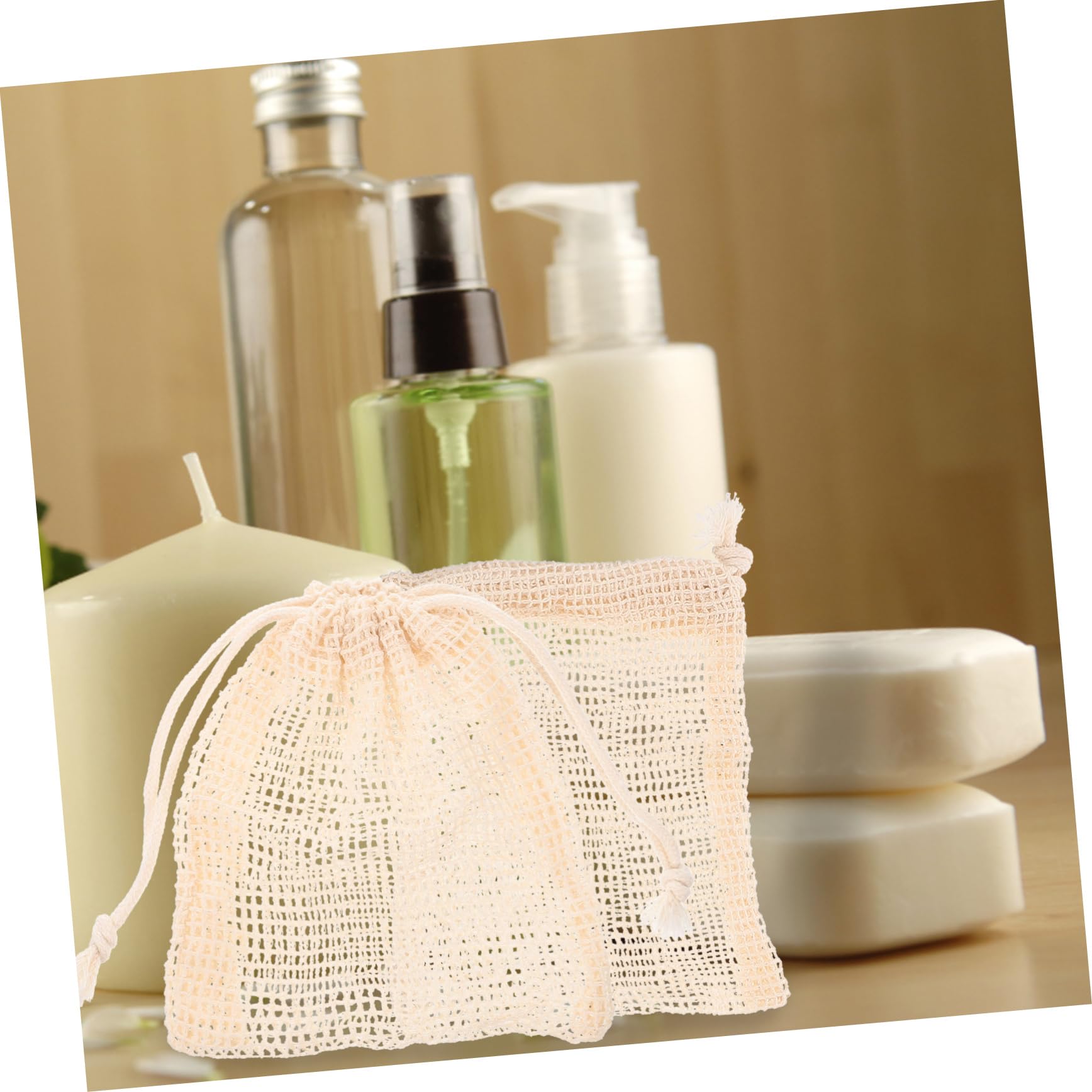 40 Stk Aufbewahrungstasche für Seife Netz-Aufbewahrungstasche Badezimmer-Seifenbeutel seifen halterung soap holder Mesh-Taschen Blasen machen Maschen Bettwäsche aus Baumwolle