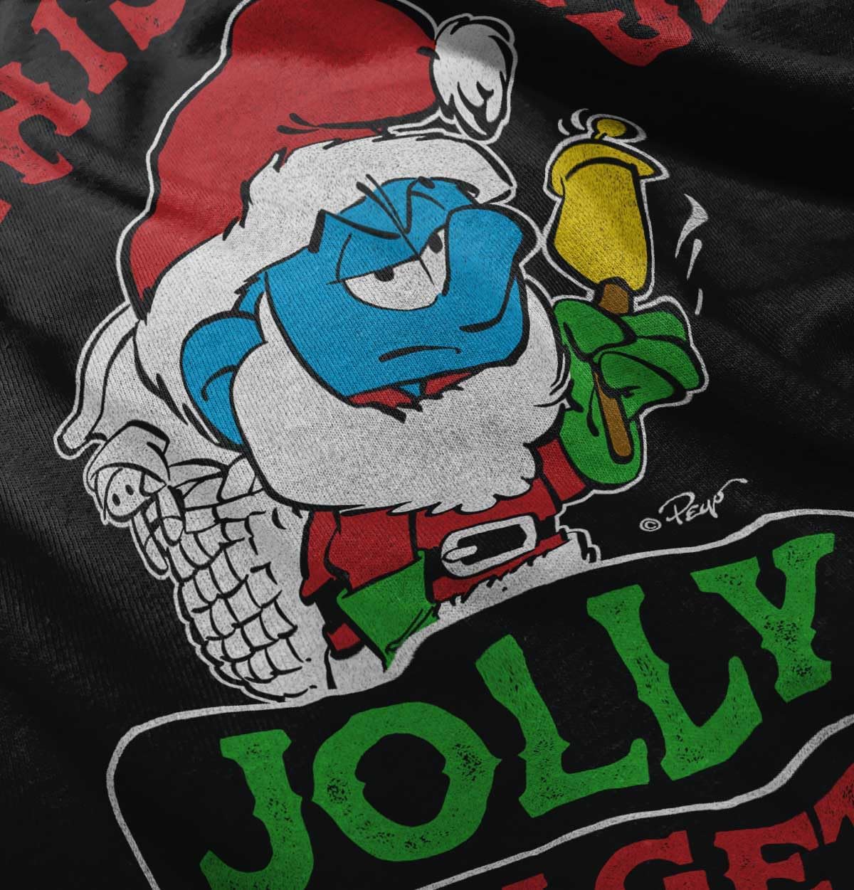 Brisco Brands Santa Grumpy Smurf Jolly Christmas Toddler Boy Girl T Shirt