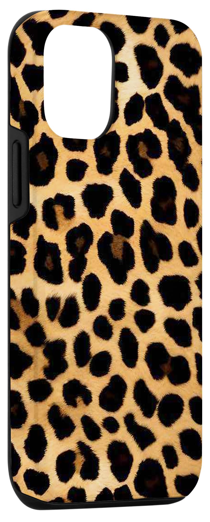 Leopard Print Pattern: Dynamic Design in Black and Brown Case for iPhone 15 - Image 3