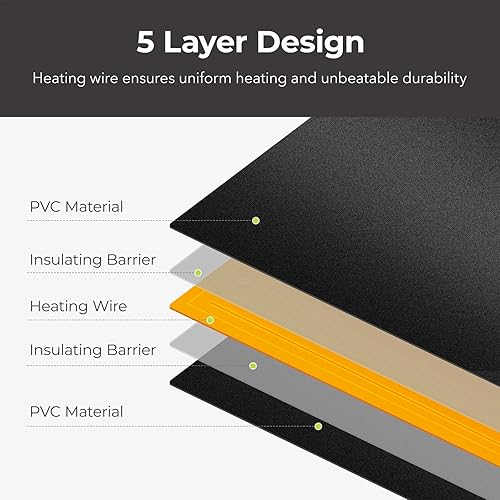 Miniatura 3 de BN-LINK Alfombrilla térmica duradera para plántulas de 10 x 20.75 pulgadas con controlador de termostato digital, juego combinado impermeable para