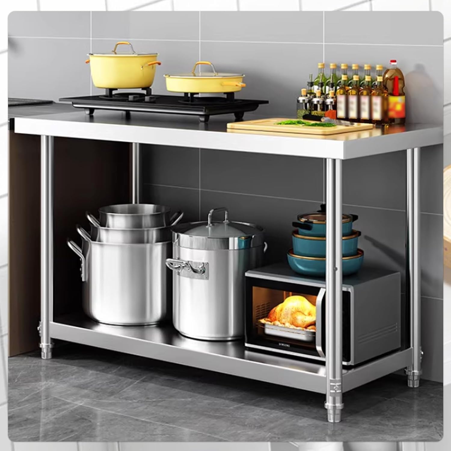 ステンレス 三方枠 作業台 厨房 調理 1200×600×1050 キプロスター Amazon.co.jp: ステンレス 作業台 三方枠 業務用 調理台 厨房 1200×600