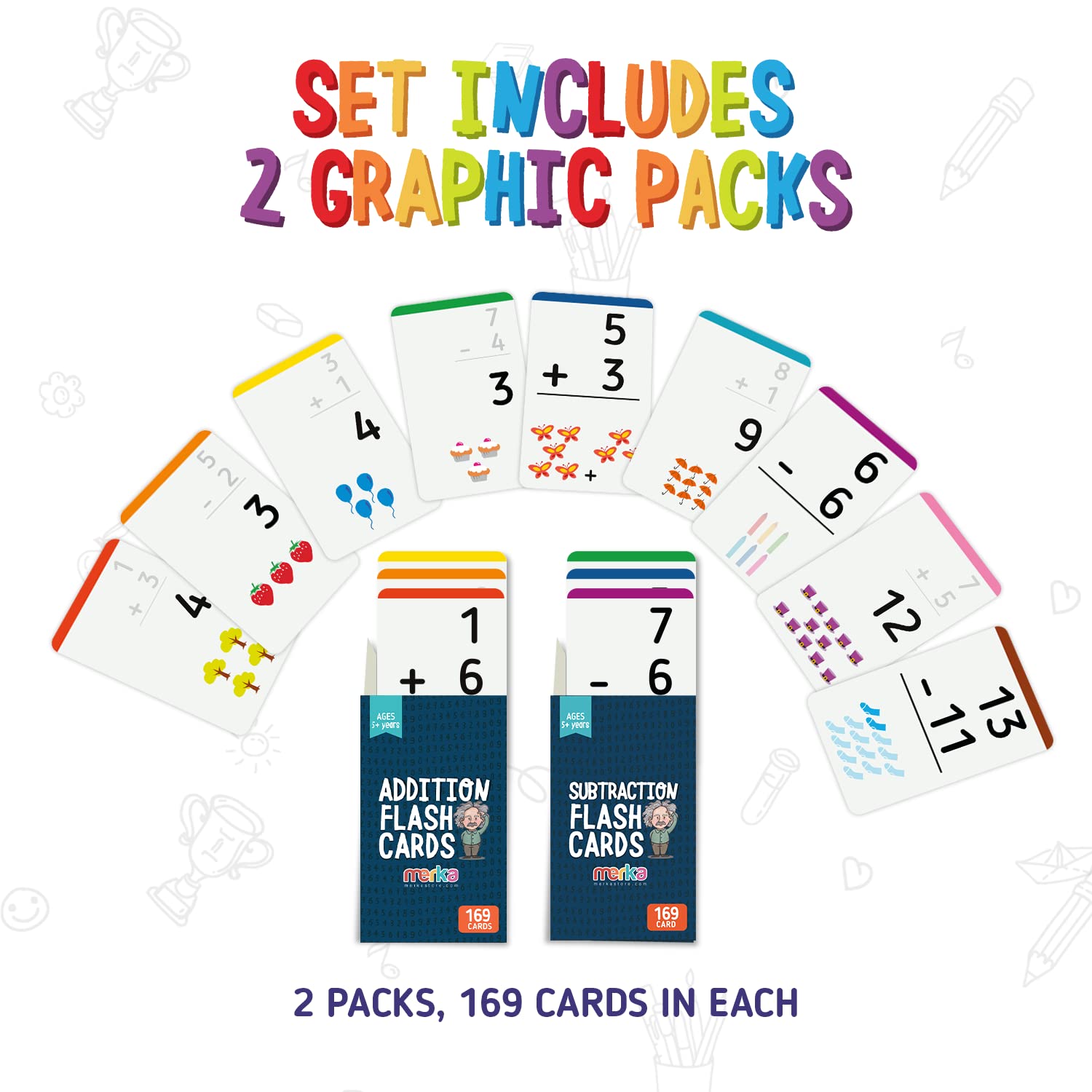 merka Educational Math Flash Cards: Learning & Toy Card Game for Kids ...