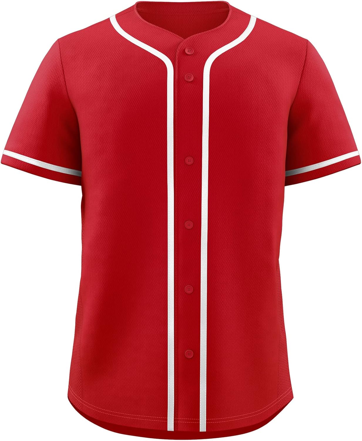 KXK Blank Baseball Jersey for Men Casual Button Down Shirts Short Sleeve Active Team Sports Uniform
