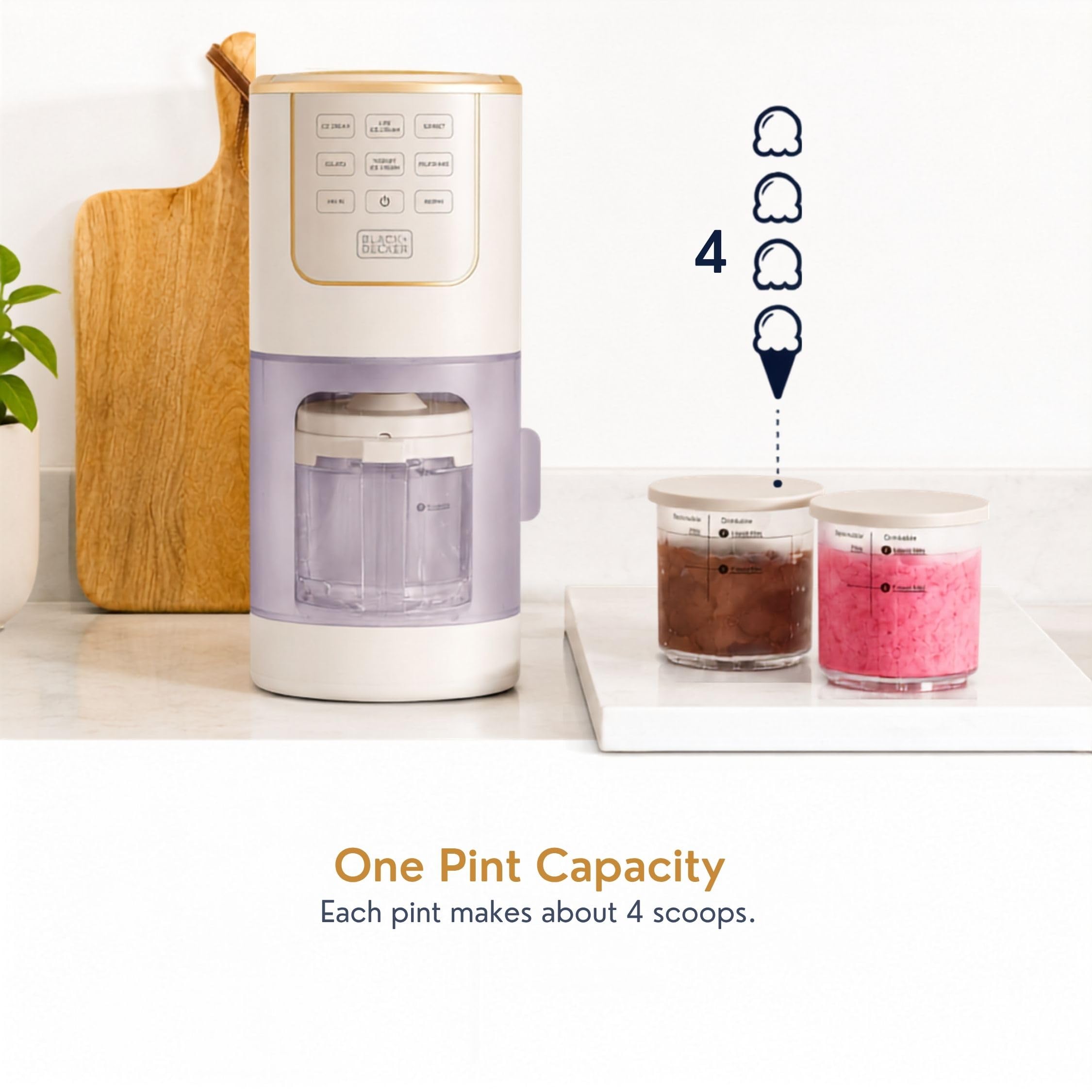 BLACK+DECKER Ice Cream Maker - Make Custom Treats -7 BLACK+DECKER Ice Cream Maker - Make Custom Treats -7
