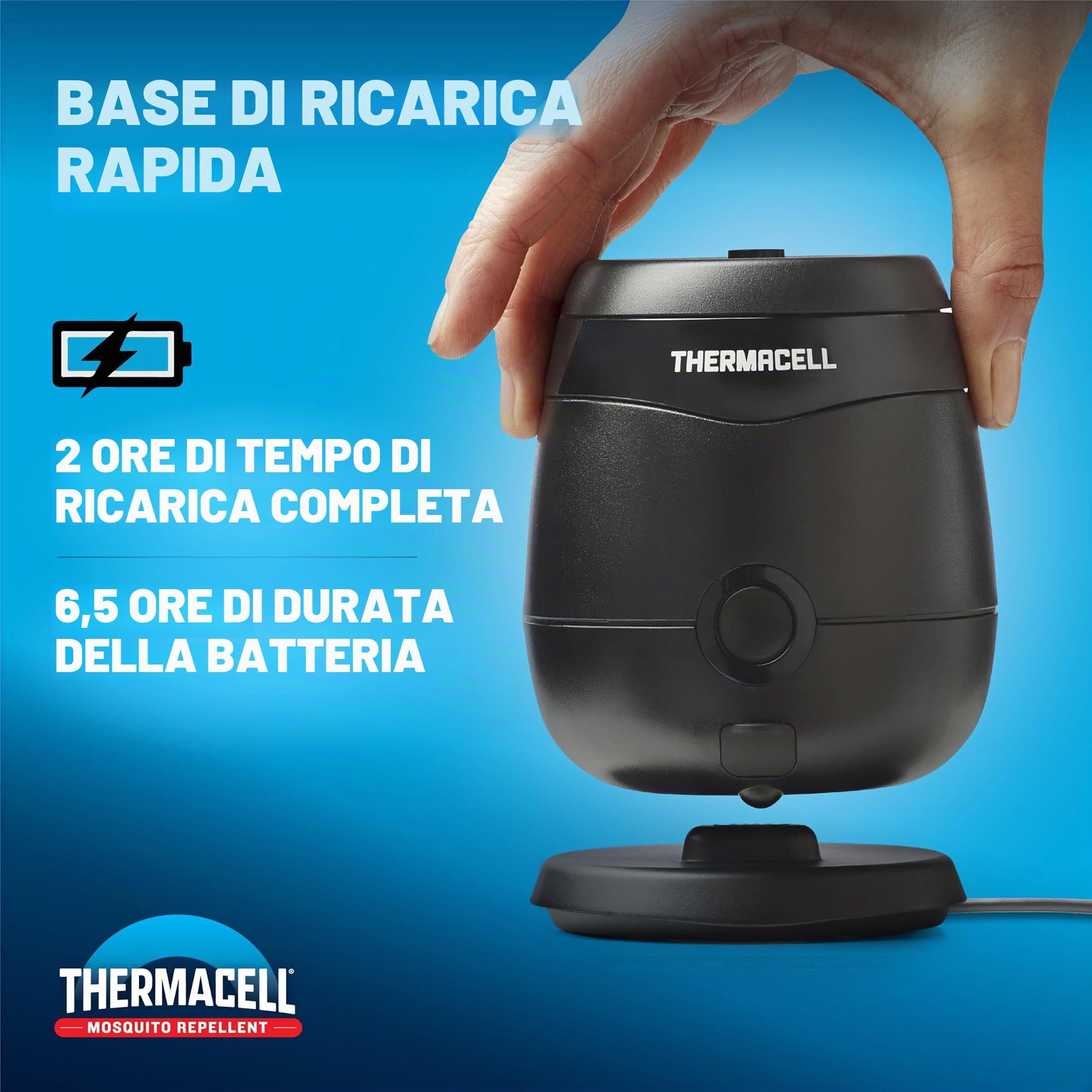 Thermacell E65XA - Repellente per zanzare ricaricabile con stazione di accoppiamento