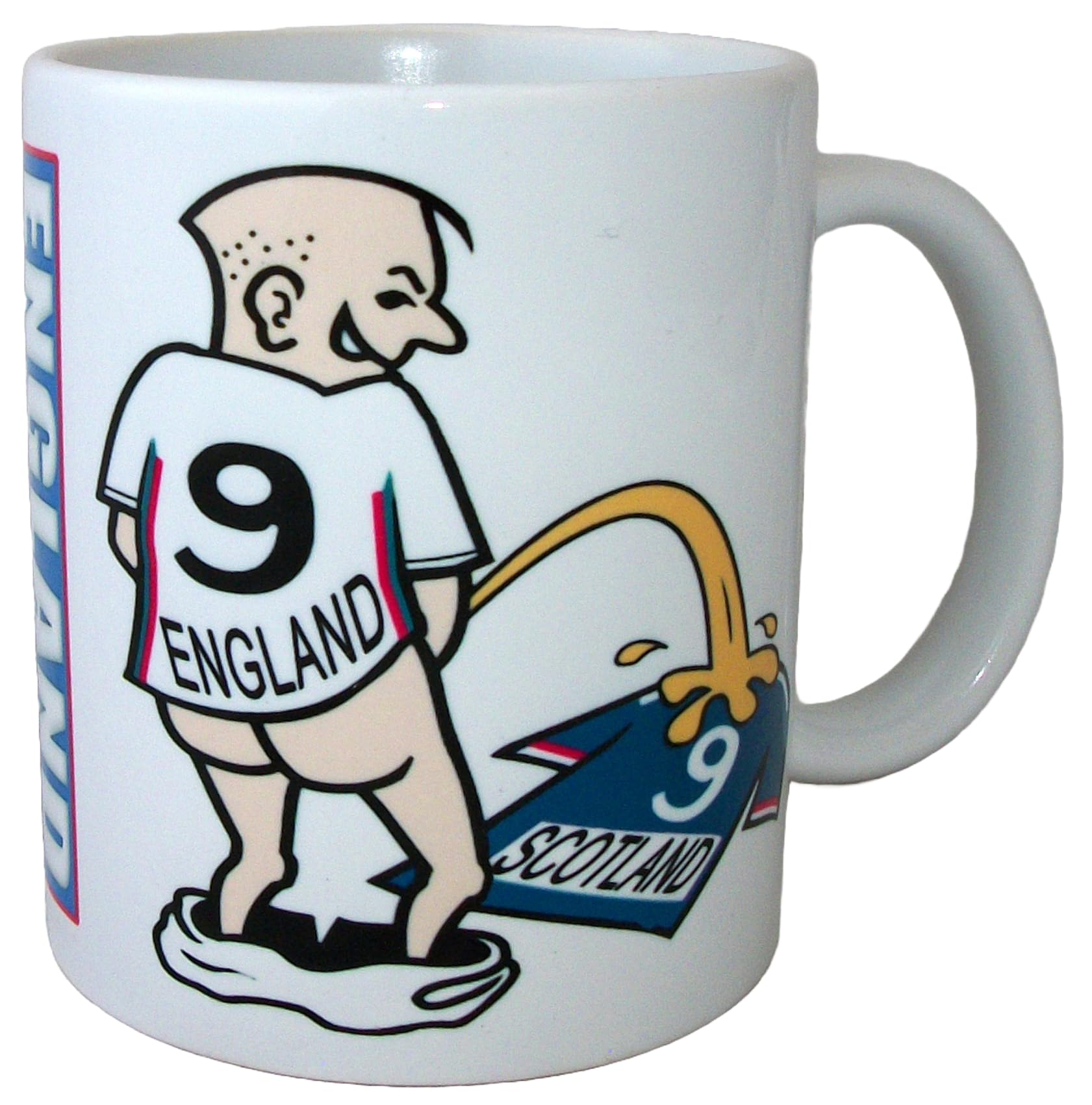 Wee On Funny Football Team Shirt Fan Rivalry Tea Coffee Mug (England (weeing on Scotland)) โ image 1