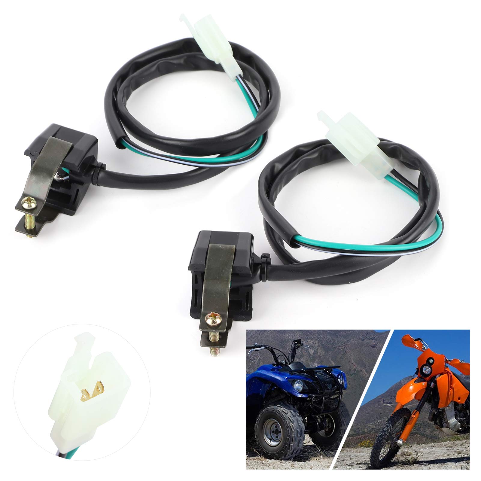 Interruttore di Arresto Universale per Avviamento Moto Manubrio Accensione Doppio Pulsante 22mm Adatto per Caricabatterie per Auto ATV Dit Bike Prodotti Testati
