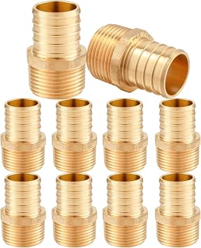 10PACK GUOFIS PEX Crimp Female Adapter Fitting,Pex 1"x3/4"FNPT