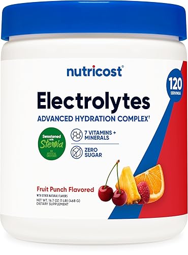 Nutricost Electrolyte Complex Powder (120 Servings, Fruit Punch) - Hydration