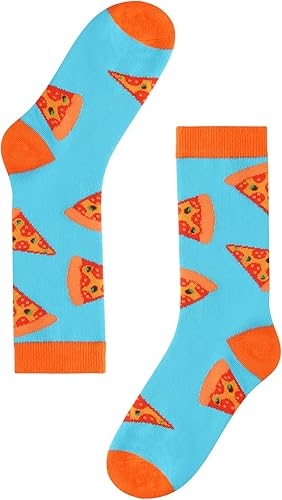 Miniatura 4 de ALANGDUO Calcetines altos novedosos para niños y niñas, paquete de 4 divertidos calcetines de algodón locos para niños, calcetines casuales