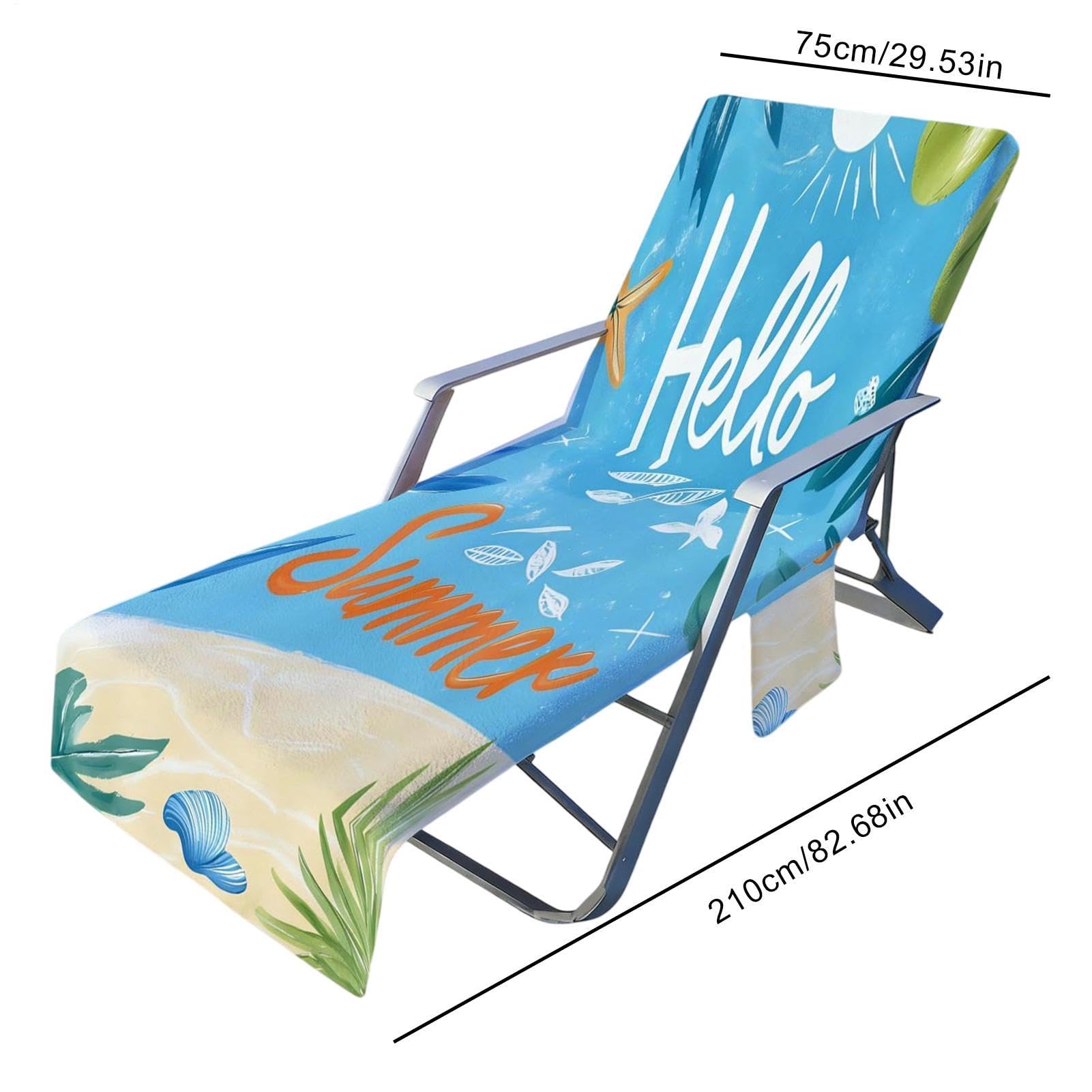 Leżak Plażowy 210 x 75 cm z mikrofibry szybkoschnący i chłonny