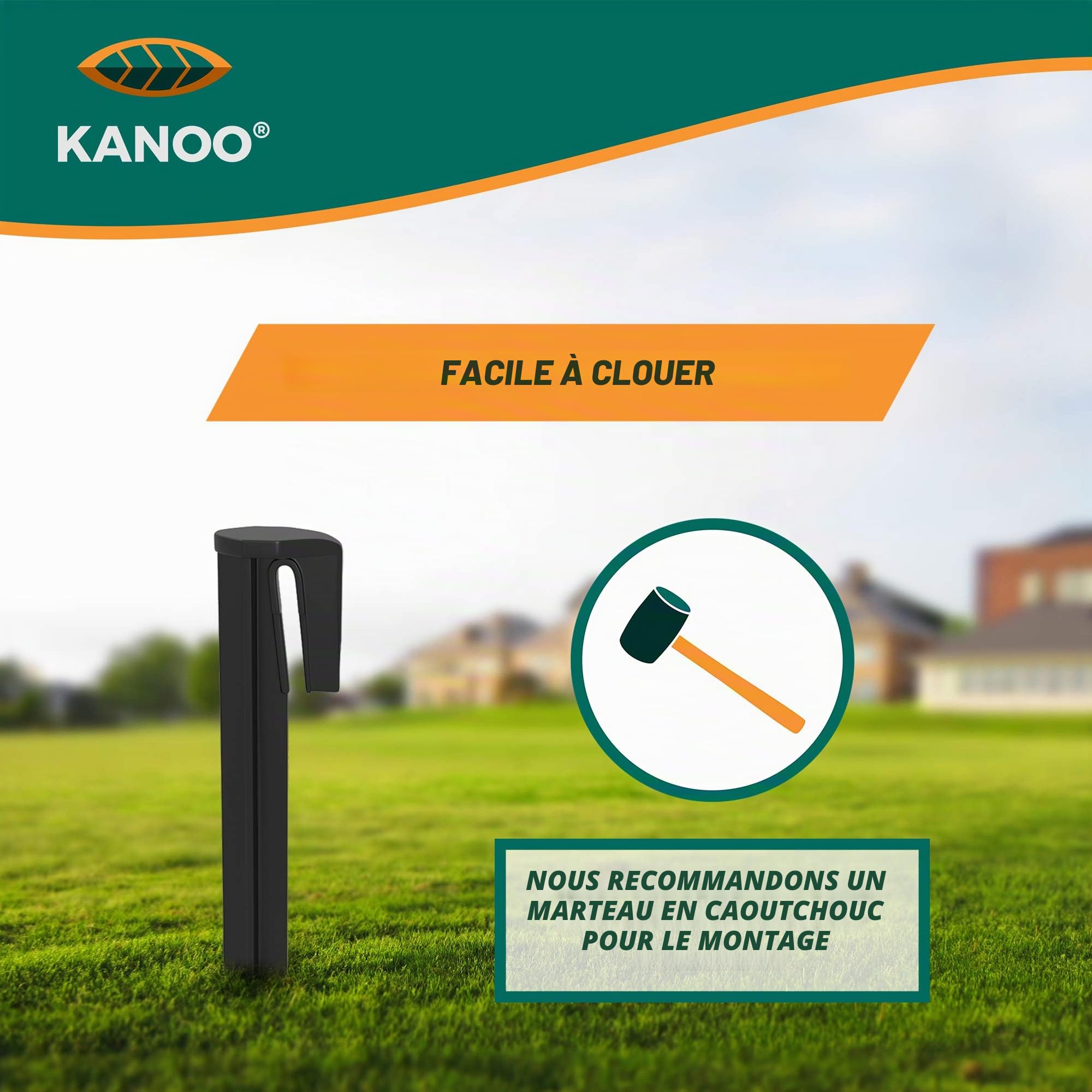 kanoo® Piquets de Fixation pour des câbles de délimitation de Robot Tondeuse | 500x Crochets | Fixation sûre du câble périphérique dans Le Jardin | Crochets de Terre en Plastique Robuste