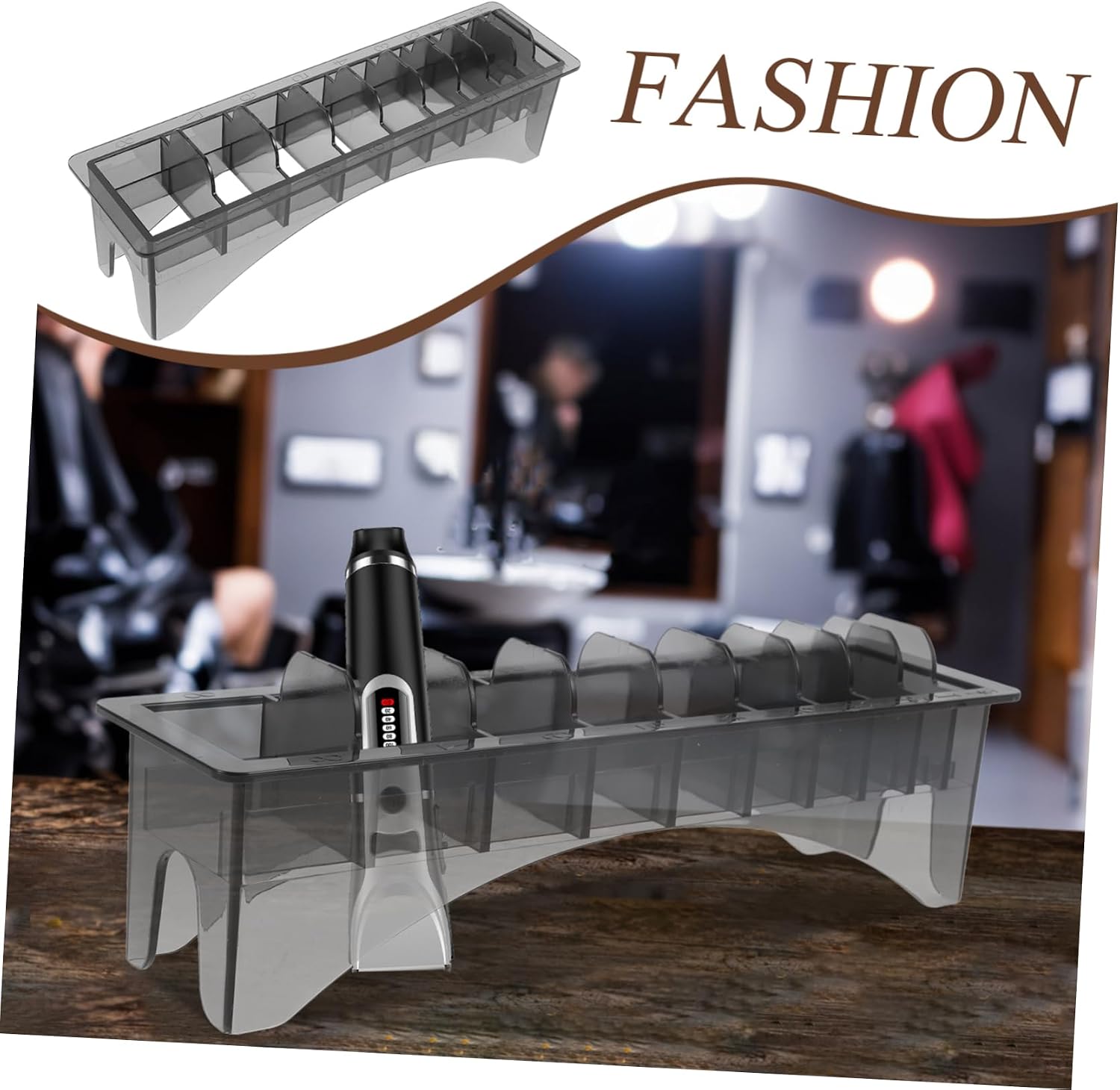 Clipper Comb Storage Case Rectangular Organizer for Limit Combs Hair Tool Display Durable Holder for Barbers and Home Use Keeps Hair Accessories Organized