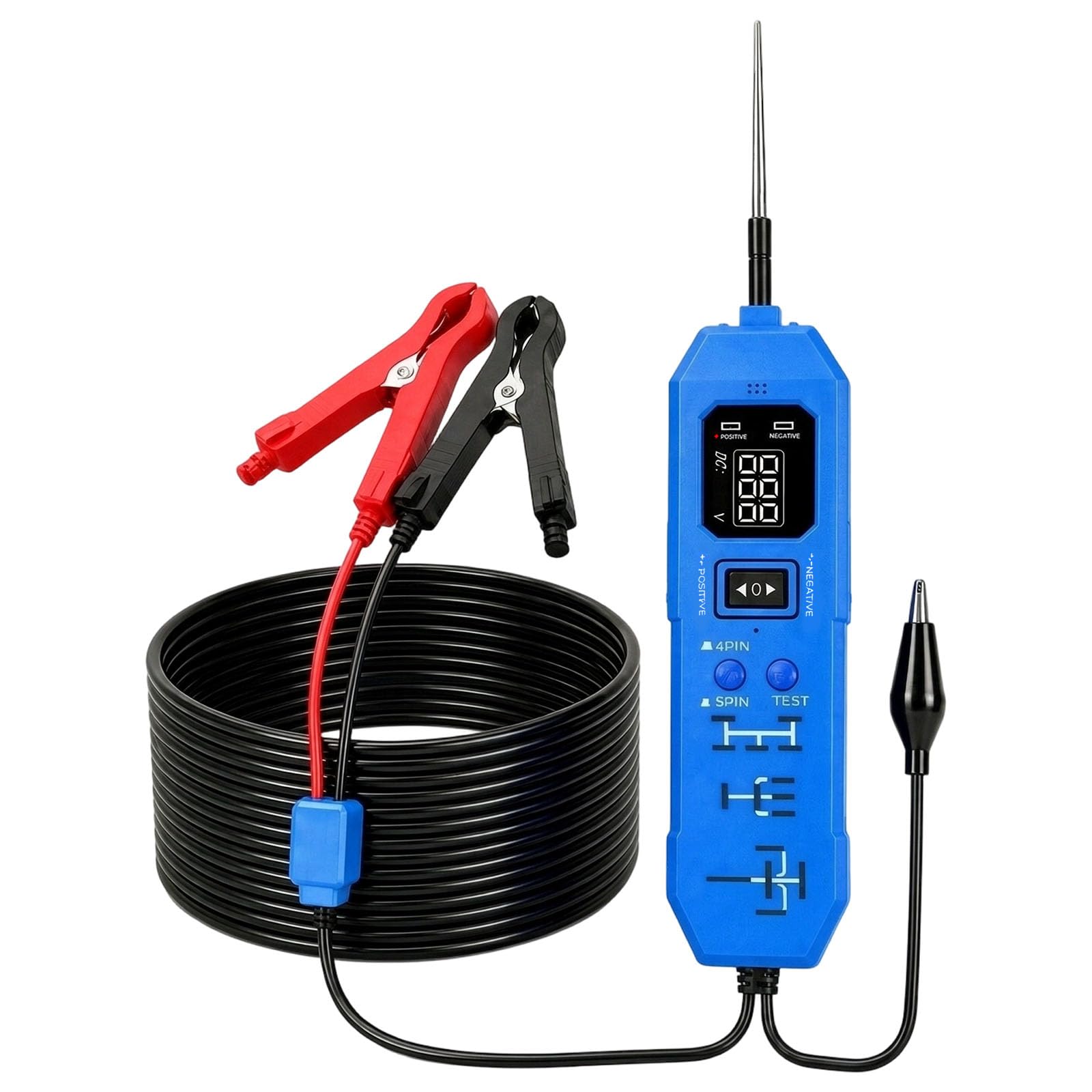 2 in 1 Digital-Spannungstester Auto-Schaltungstester Relais-Tester，Blau