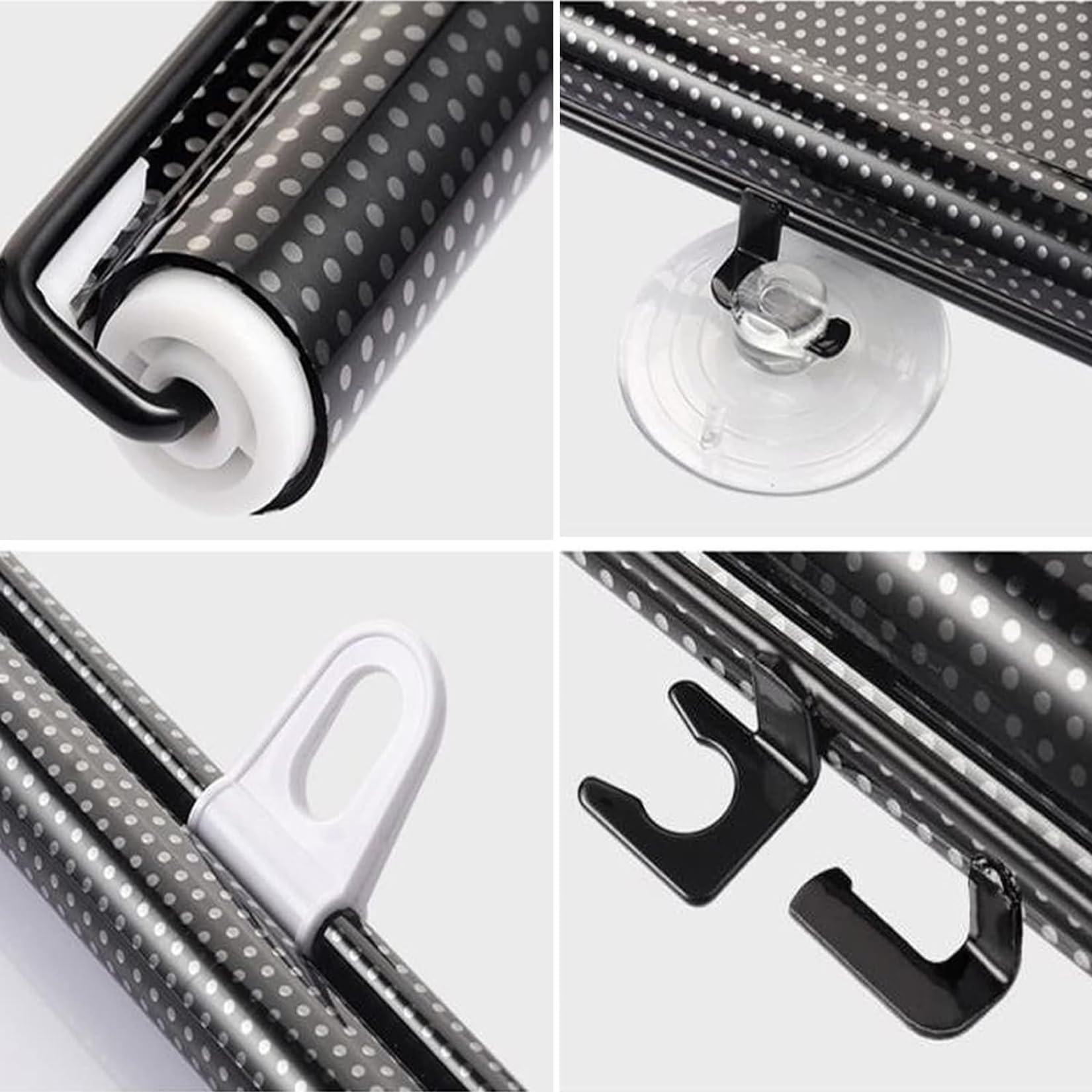 80X200cm Saugnapfes Rollo Fensterrollo,Thermorollo,Verdunkelungsrollo mit Saugnäpfen,UV-Schutz Fenster Rollos,90% Verdunkelung Rollo ohne Bohren für Autofenster,Schlafzimmer,Büro