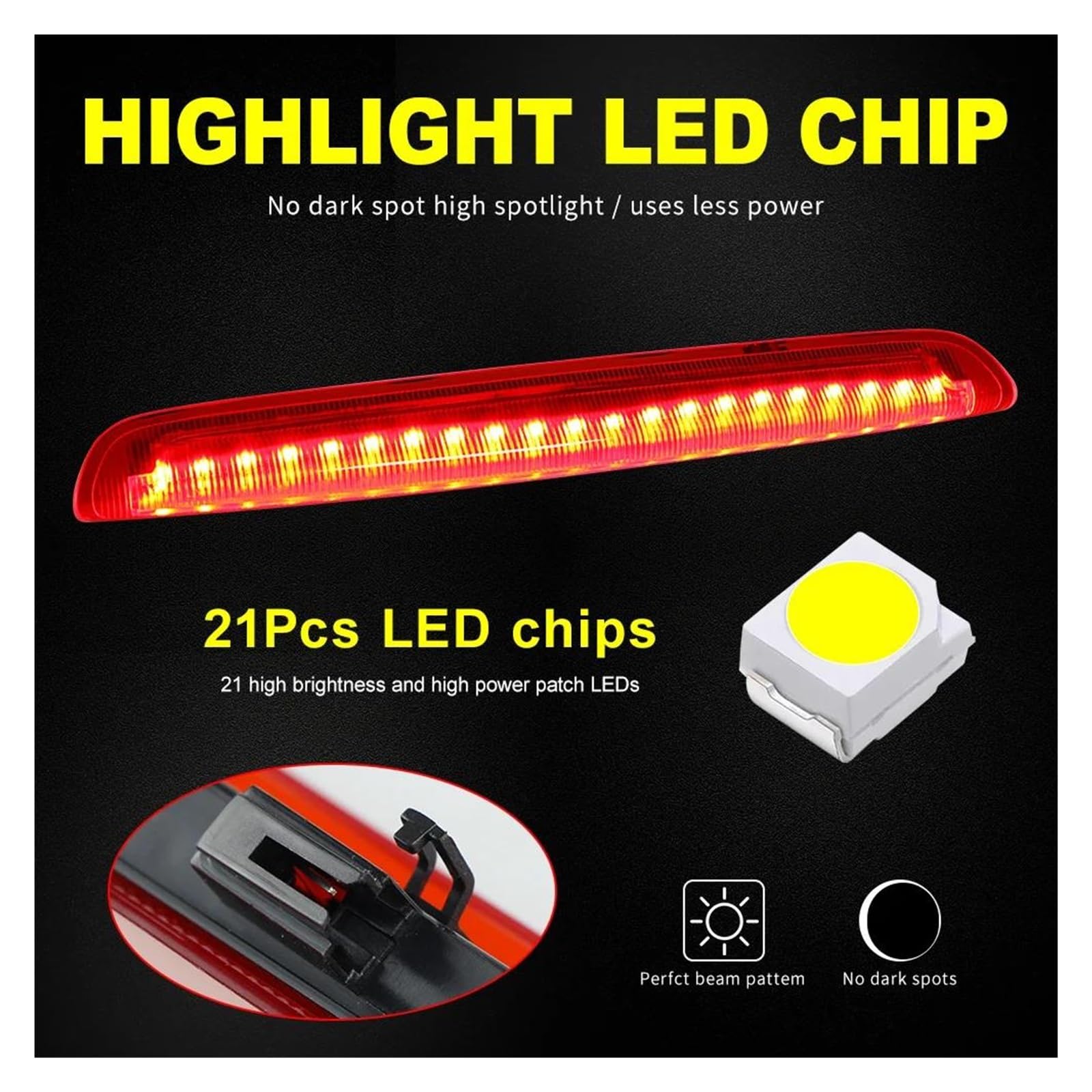 Feu Stop LED Rouge Pour Audi A3 8P (2004-2012) - Haute Visibilité, étanche - Référence 8P4945097C - 9