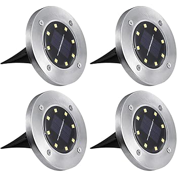 4er Solar Bodenleuchten Aussen Solarleuchte Aussen Garten Bodenleuchte Edelstahl Aussenleuchte Wasserdicht Outdoor Led Solar Path Lights Garten Landschaft Beleuchtung Fur Yard Auffahrt Rasen Pathway Amazon De Beleuchtung