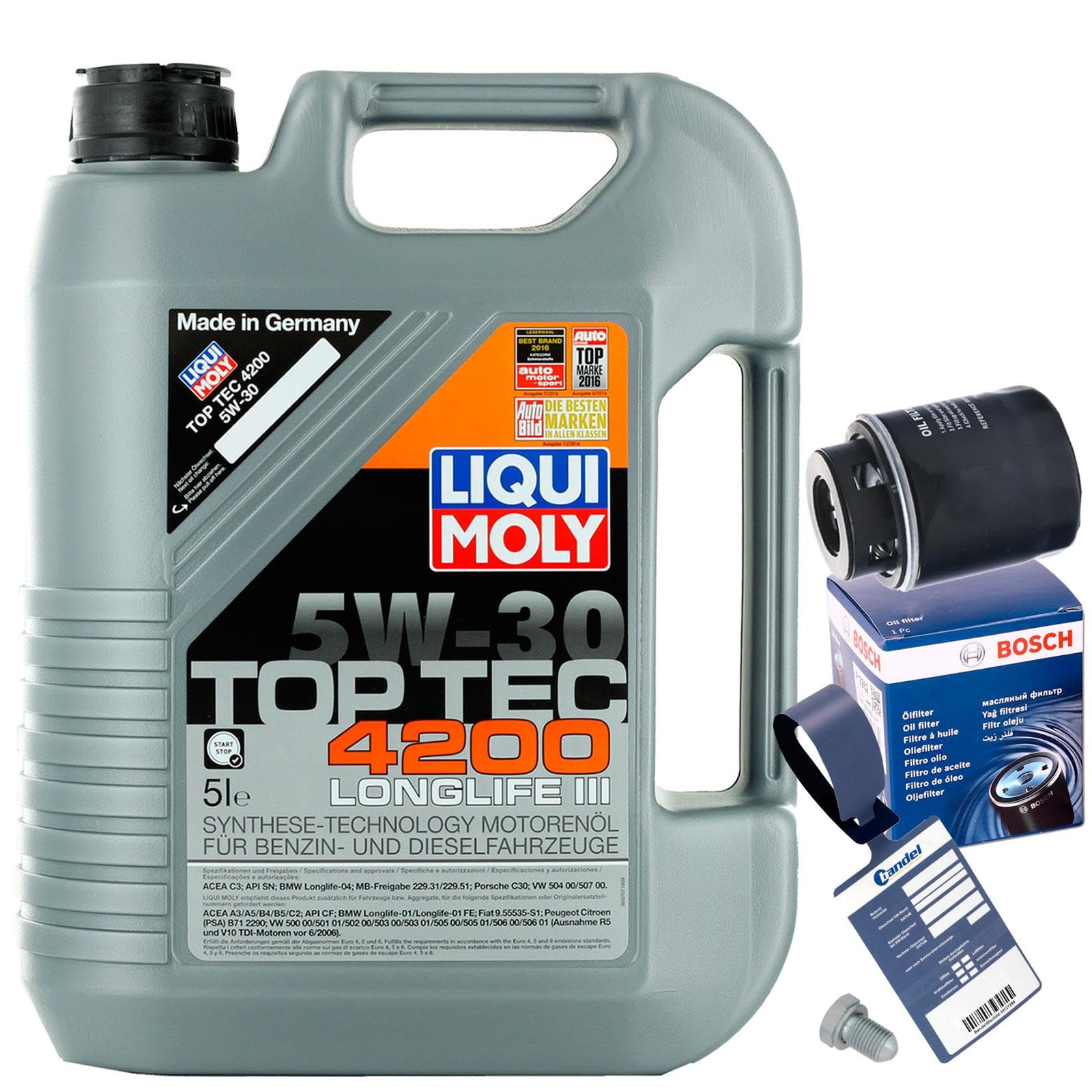 Ölfilter F026407181+Liqui Moly 5W30 | F026407181,(P7181)+220125S+MN1801+Lm TT 4600 5W30 für 1T1 2 Polo 6R Golf 5 6