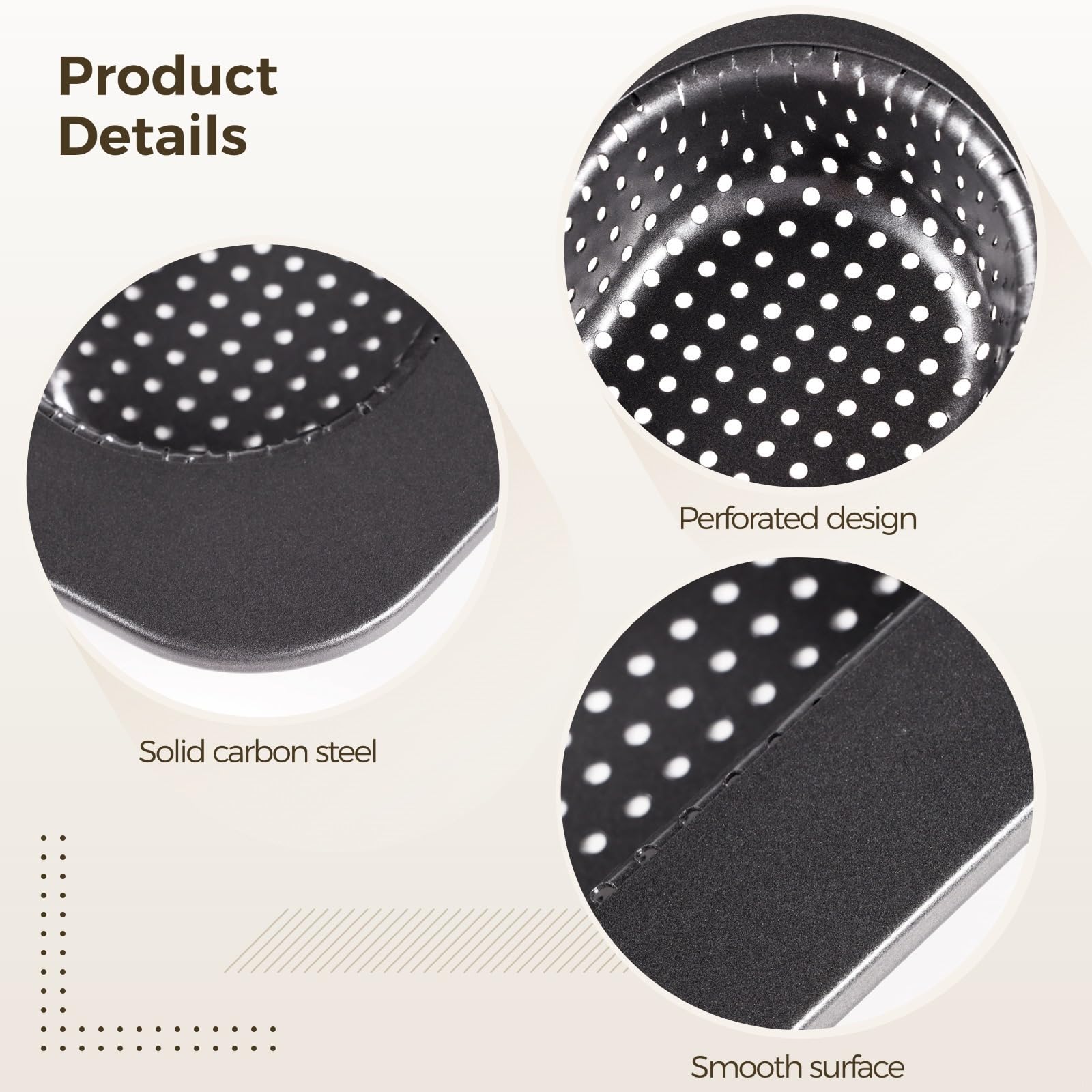 Juego de 2 moldes perforados de acero al carbono, bandejas antiadherentes para hornear baguettes, rollos y sándwiches