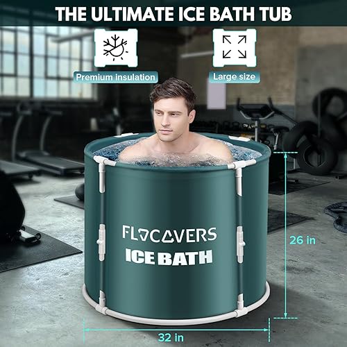 Miniatura 4 de Bañera portátil para adultos  Baño de hielo para entrenamiento de terapia de agua fría  Tina plegable para espacio pequeño, baño caliente, bañera de