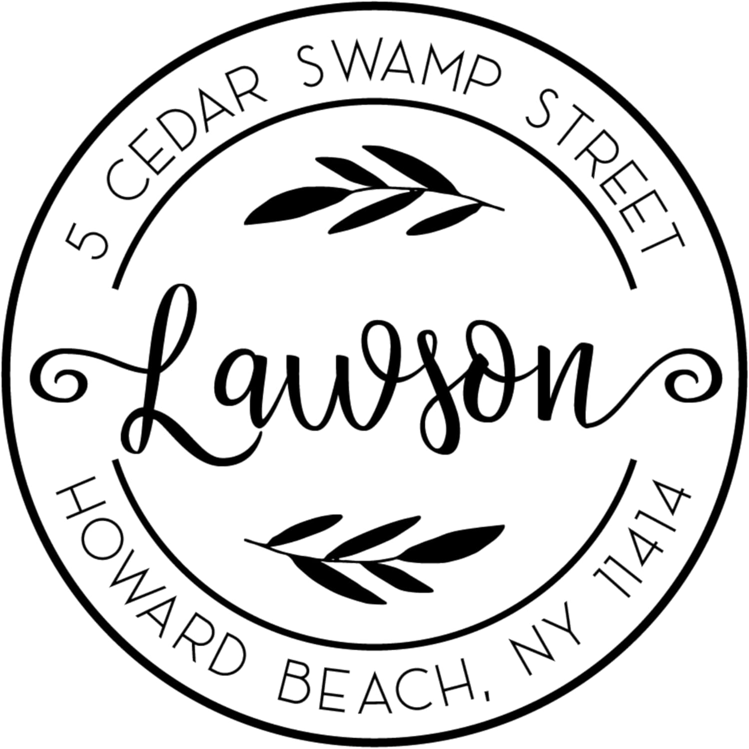 Sello de dirección con monograma autoentintado personalizado con más de 10 diseños. 7+ diseños