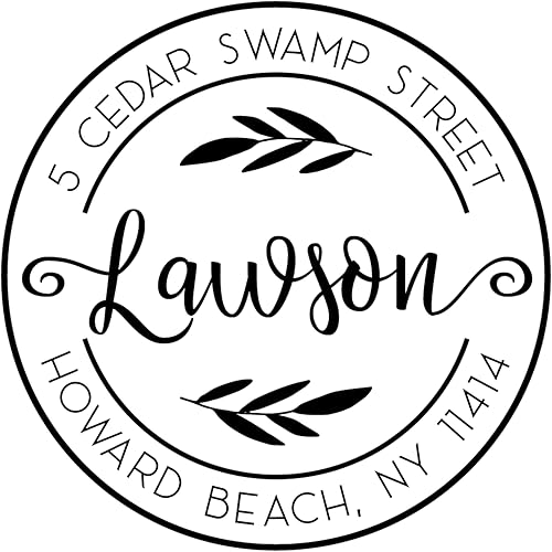 Sello de dirección con monograma autoentintado personalizado con más de 10 diseños. 7+ diseños