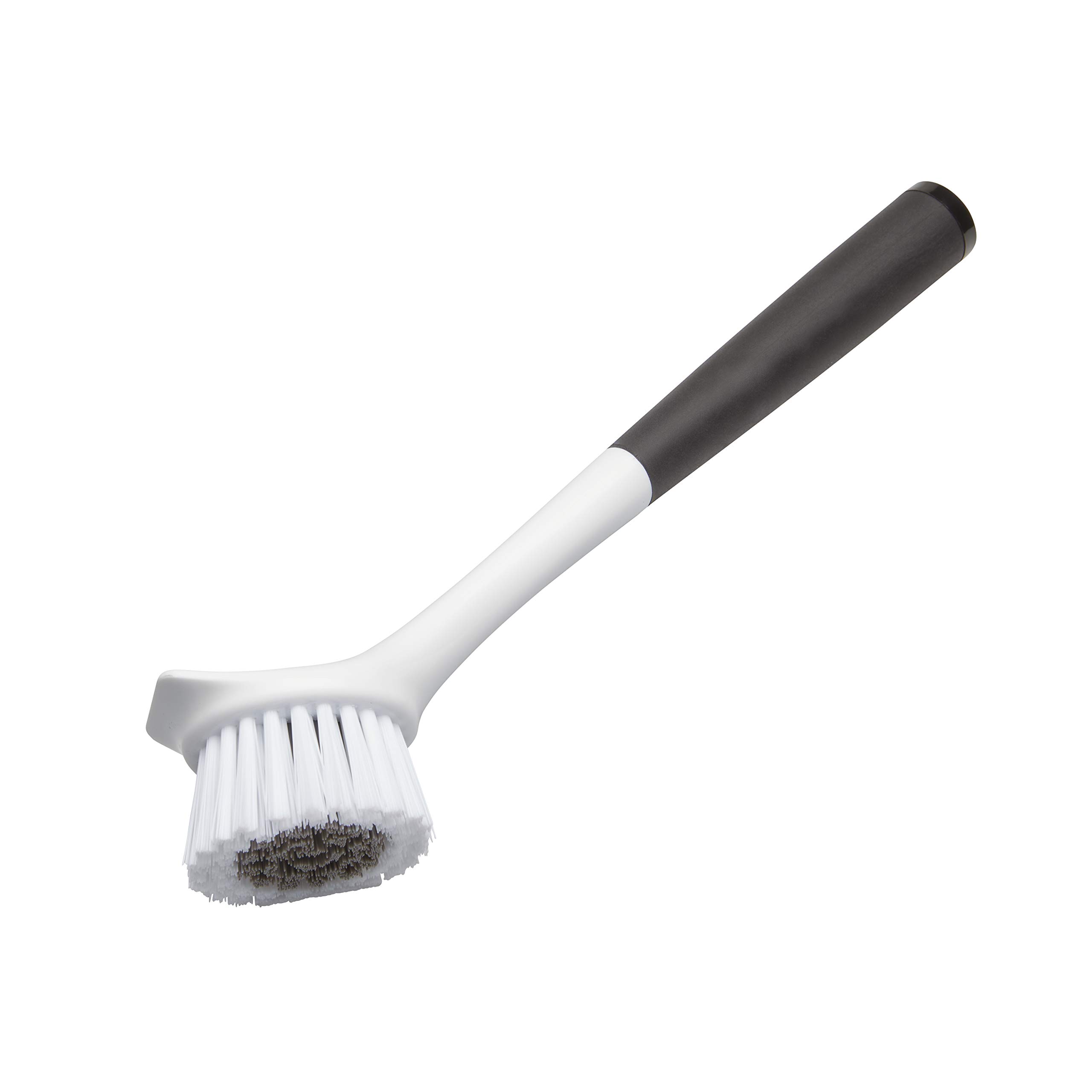 KitchenAid Pot and Pan Round Head for Tuff Messes Plastic Sink Brush, Safe for Nonstick Cookware, Dishwasher Safe, One Size, Black