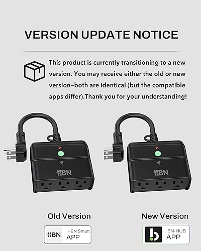 Vista 22 de Enchufe WiFi inteligente para exteriores, temporizador Wi-Fi de alta resistencia HBN con dos tomas de corriente con conexión a tierra, control