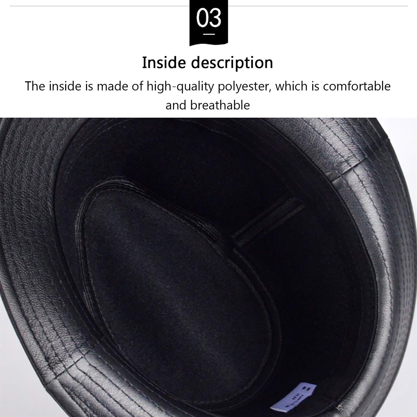 Sombreros de invierno, cuero Fedoras Hat Sheepskin Big Brim Jazz Cap Fiesta Bowler Gentleman Sombreros Cap Classic