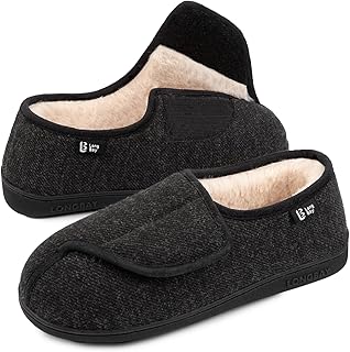 LongBay Women's Slippers, Wide Fit, Comfy and Cozy, Memory Foam Made, Indoor House Shoes for Diabetic Arthritis and Edema
