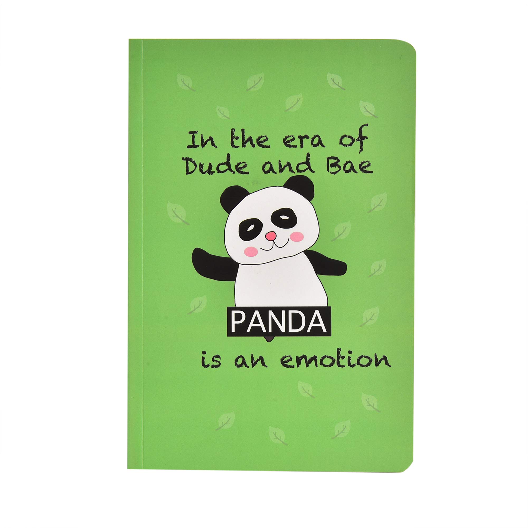 Papboo Unruled A5 Panda Soft Bound Notebook (Matte Finished Cover, 120 Pages, 80 GSM, Round Edges) Journal Diary