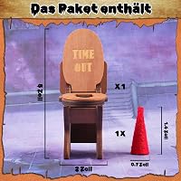 Byhoo D&D Kocka Börtön Szégyenszékkel - Fa Szerepjáték Kiegészítő Rosszul Teljesítő Dobókockáknak - Vicces Társasjáték Kellék 2