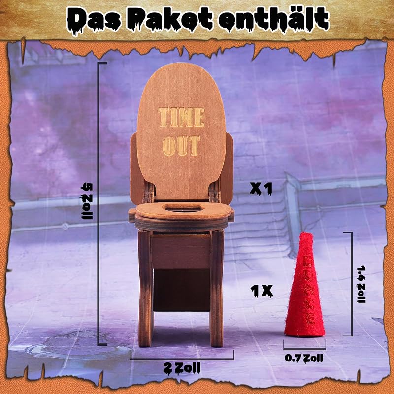 Byhoo D&D Kocka Börtön Szégyenszékkel - Fa Szerepjáték Kiegészítő Rosszul Teljesítő Dobókockáknak - Vicces Társasjáték Kellék