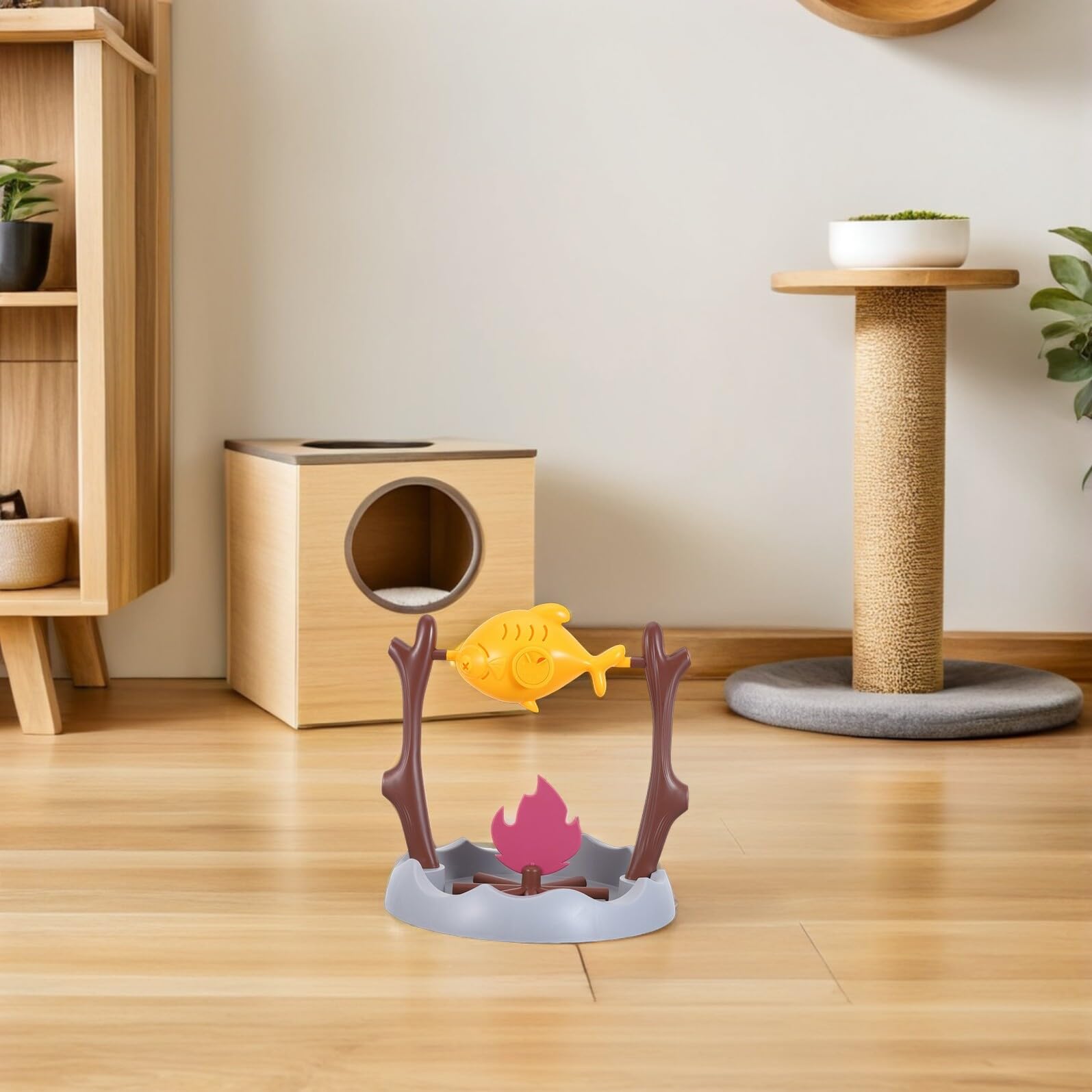 Juguete en Abs Forma de Dispensador Interactivo de Comida para Gatos Control Programado y Desafío para Uso en Interiores