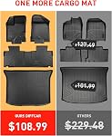 Car Floor Mats for Ford Edge 2007-2014 & for Lincoln MKX 2007-2015 Full Set | Cargo Mat Liner Trunk All Weather Rubber TPE Accessories for Edge MKX Custom Fit SUV Rugs Black Waterproof Non-Slip