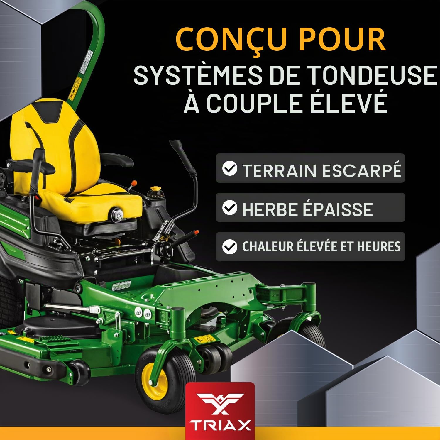 TRIAX Trans Zero 20W-50 Huile Synthétique pour Transmission Hydrostatique - Pour Tondeuses à Zéro Rayon de Braquage et Tondeuses Autoportées Zero Turn - Longue Durée et Protection Maximale 3.785 ltr.