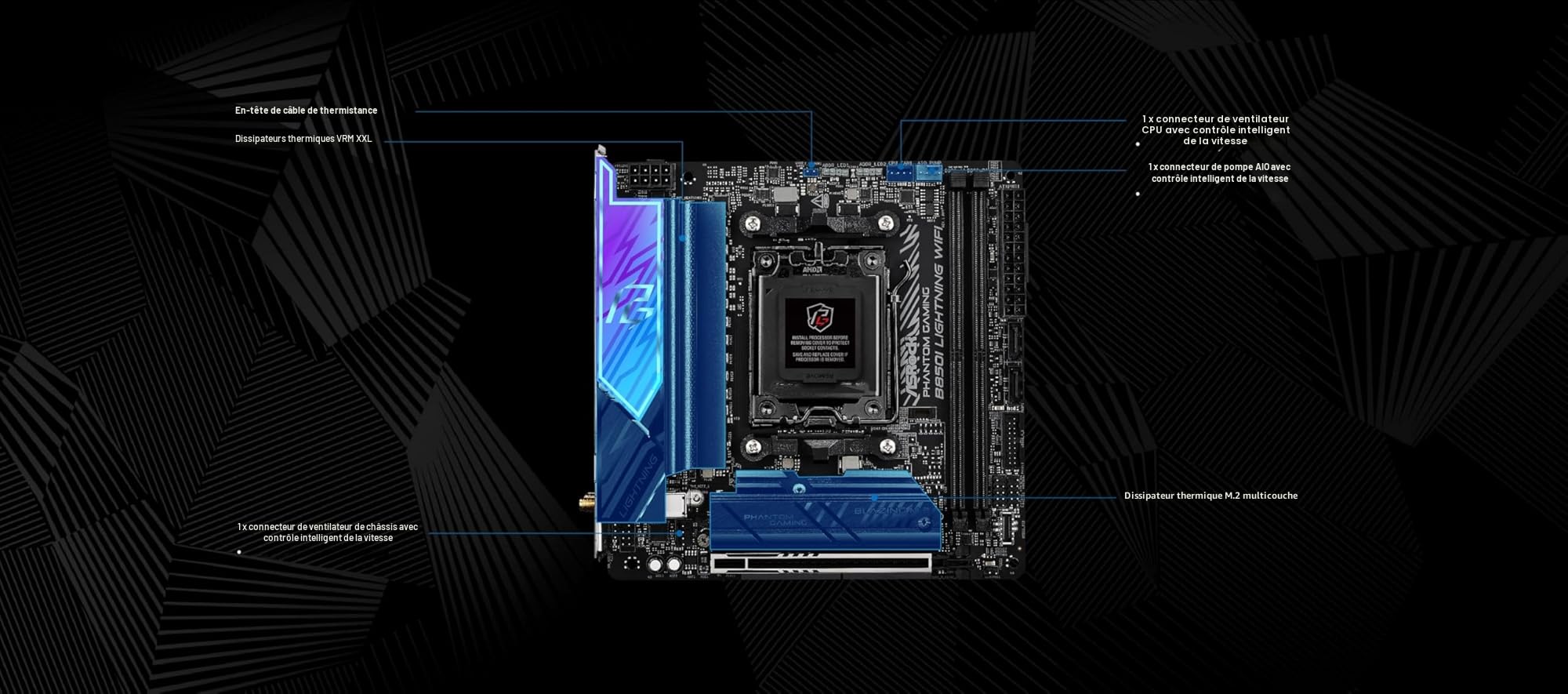MB ASRock AMD AM5 B850I Lightning WiFi