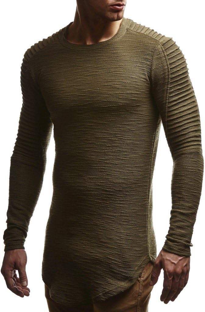 Leif Nelson Maglione da Uomo Girocollo Felpa LN-6326