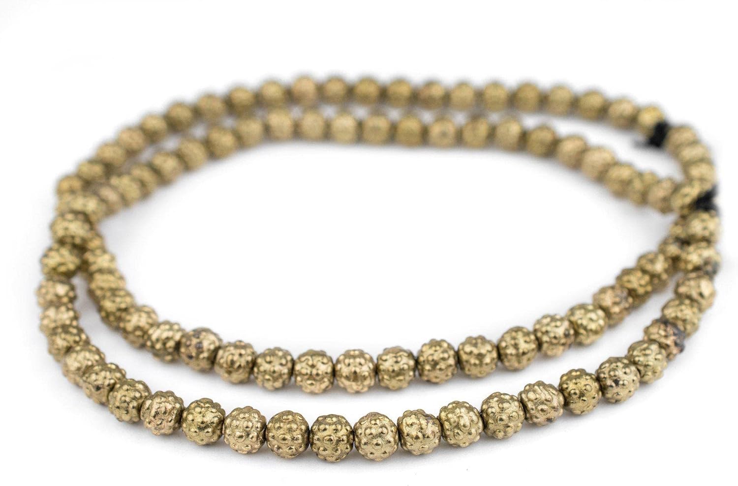 The Bead Chest Brass Yoruba-Style Beads (9mm)